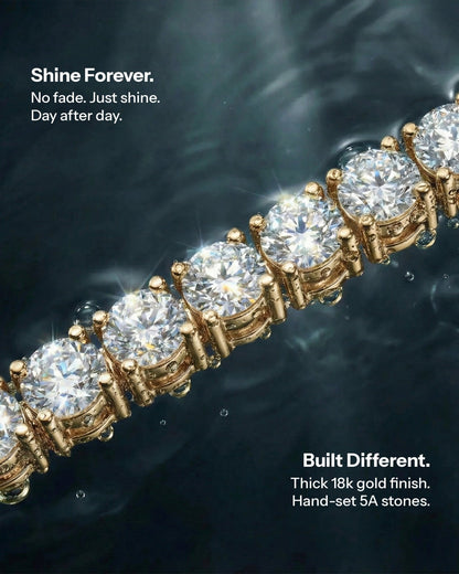 TENNISBOY BRACELET. - 5MM GOLD