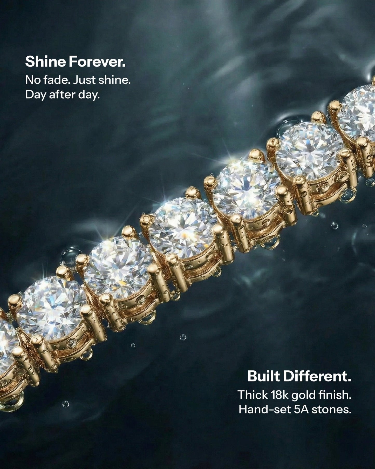 ICE BREAKER CHAIN. - 5MM GOLD