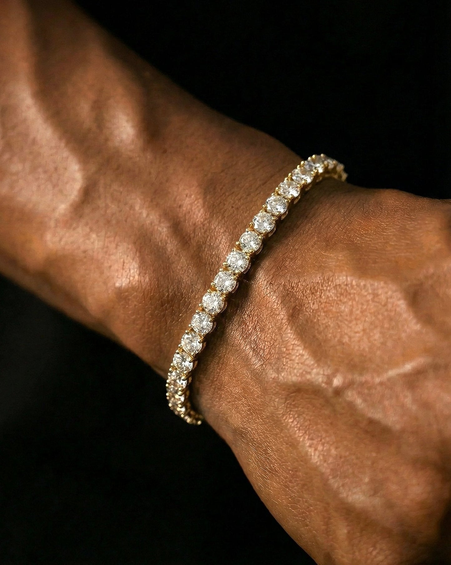 TENNISBOY BRACELET. - 5MM GOLD
